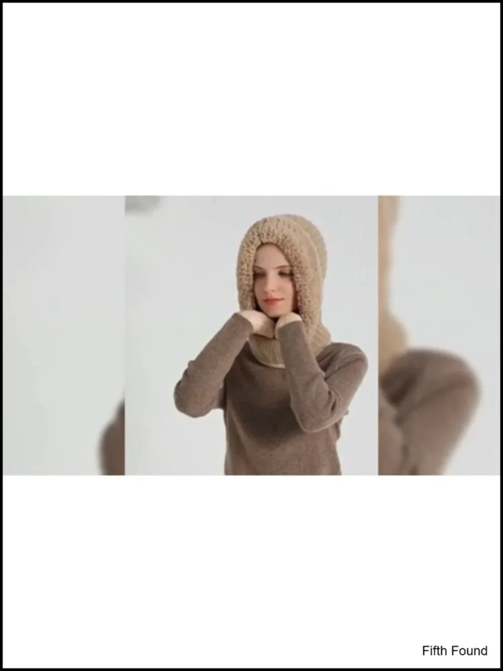 3-in-1 Knit Beanie Hat with Scarf and Mask Set Winter Warm Ski Neck Warmer